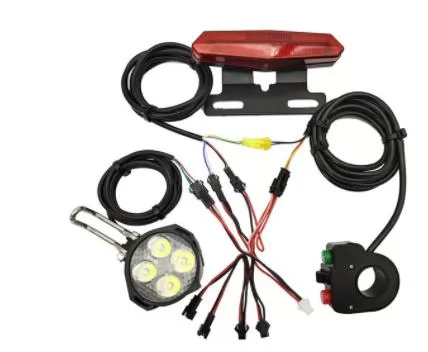 DUTY FREE Electric Latest 12/36/48V/60V Headlight Front Tail Rear Warning Lights LED Night Spotlight Headlamp Cycling EBike