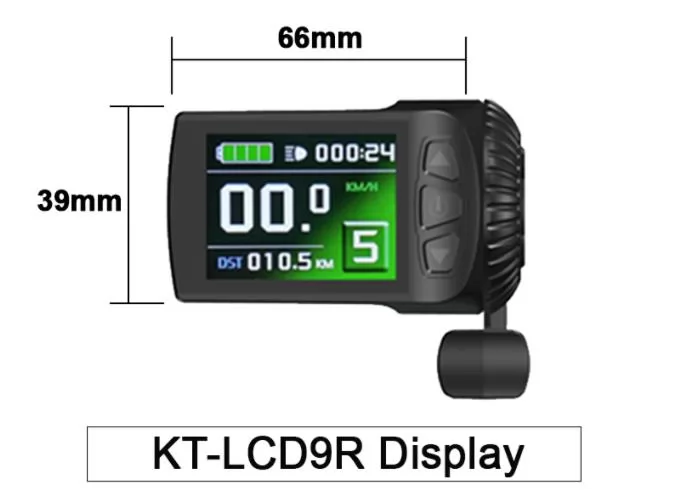 Electric Bike LCD9 Colour Display 24V 36V 48V Intelligent Control Panel KT Controller Parts with Right Thumb Throttle RICETOO